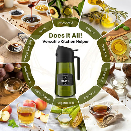 Karylona™ Olive Oil Dispenser | Sprayer for Cooking 2 in 1- Spray and Pour
