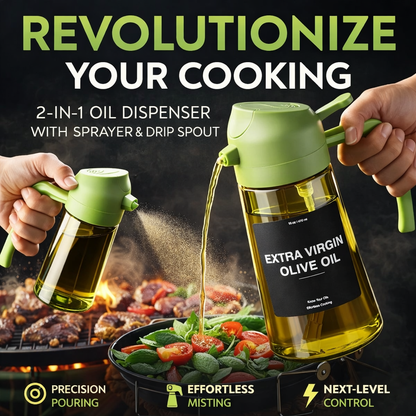 Karylona™ Olive Oil Dispenser | Sprayer for Cooking 2 in 1- Spray and Pour