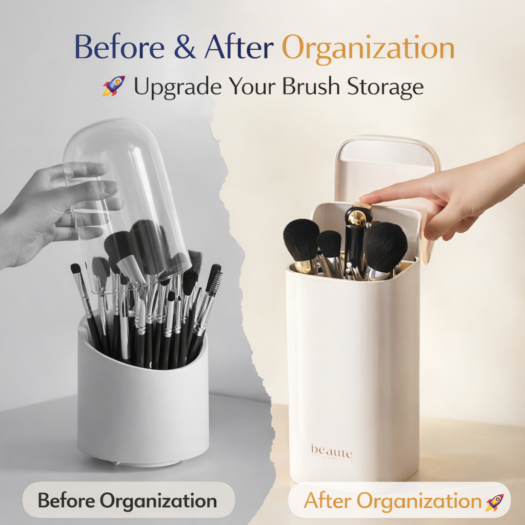 Karylona™ Premium Automatic Lifting Makeup Brush Organizer