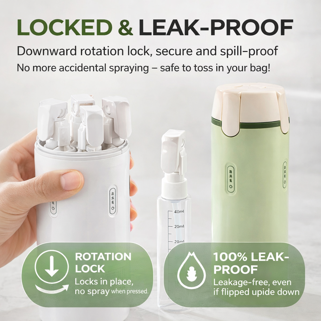 Karylona™ 4-in-1 Emulsion Dispenser Bottle | Travel Bottle, Minimalist with Labels