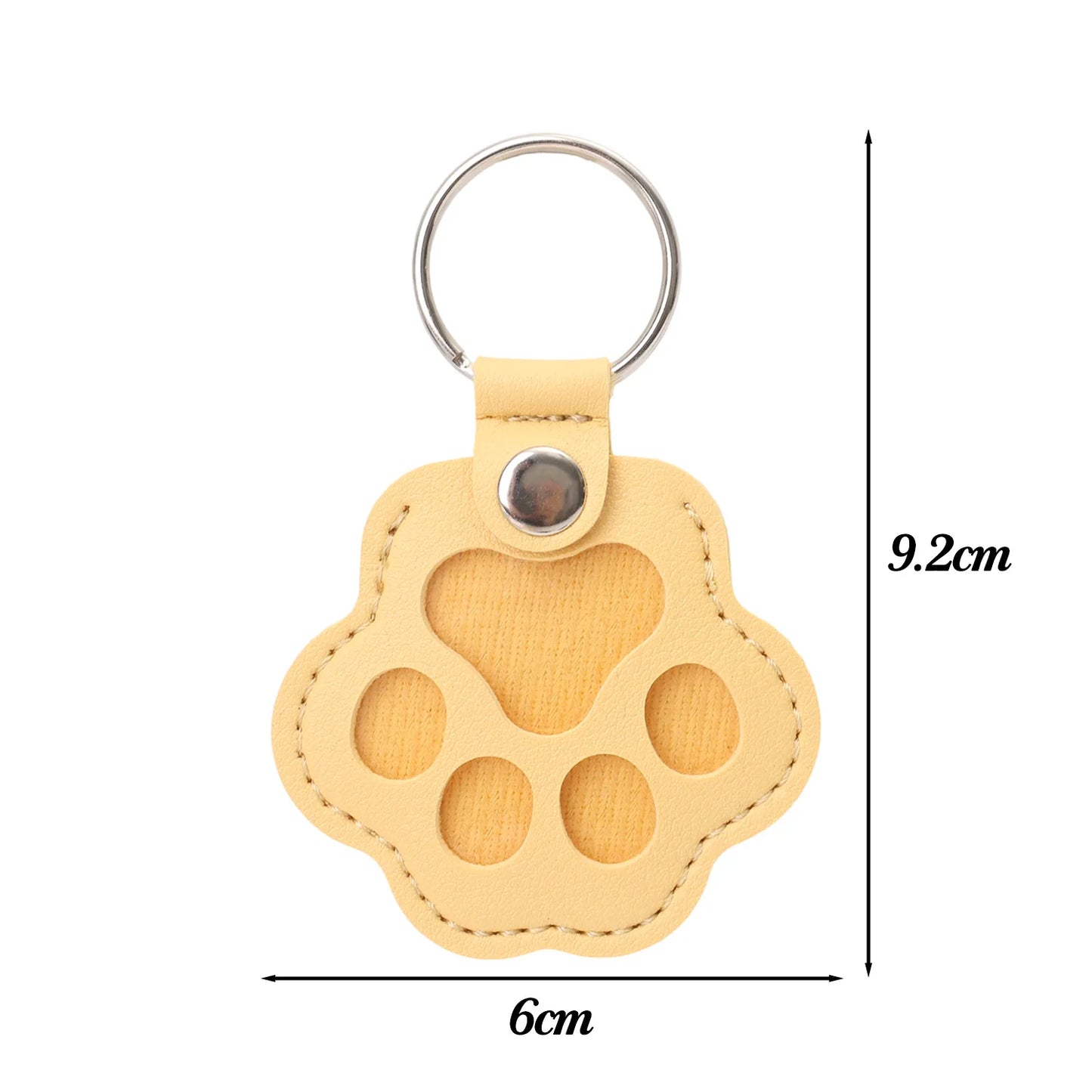 Pet Hair Collector™ - Pet Paw Shaped Leather Keychain