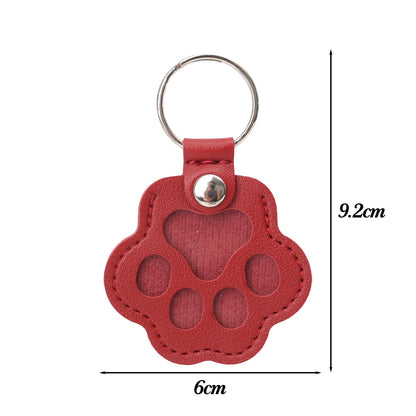 Pet Hair Collector™ - Pet Paw Shaped Leather Keychain