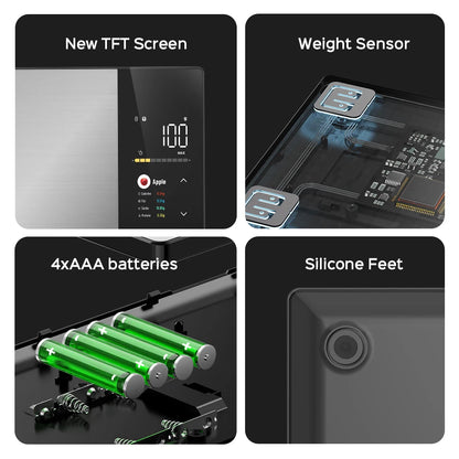 Karylona™ AI Smart Food Scale with App – Calorie & Macro Tracking, 1 g Precision