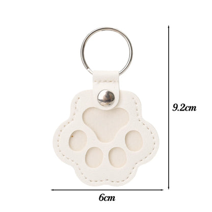 Pet Hair Collector™ - Pet Paw Shaped Leather Keychain