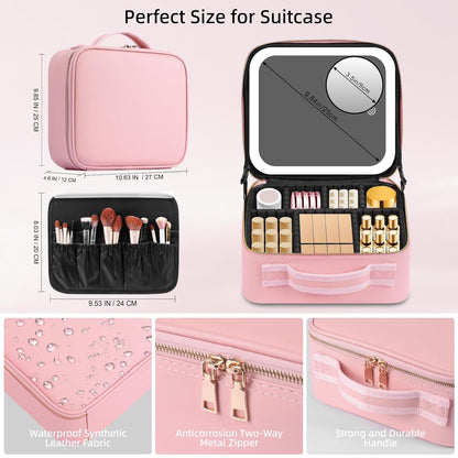 Karylona™ Premium Makeup Bag with Mirror