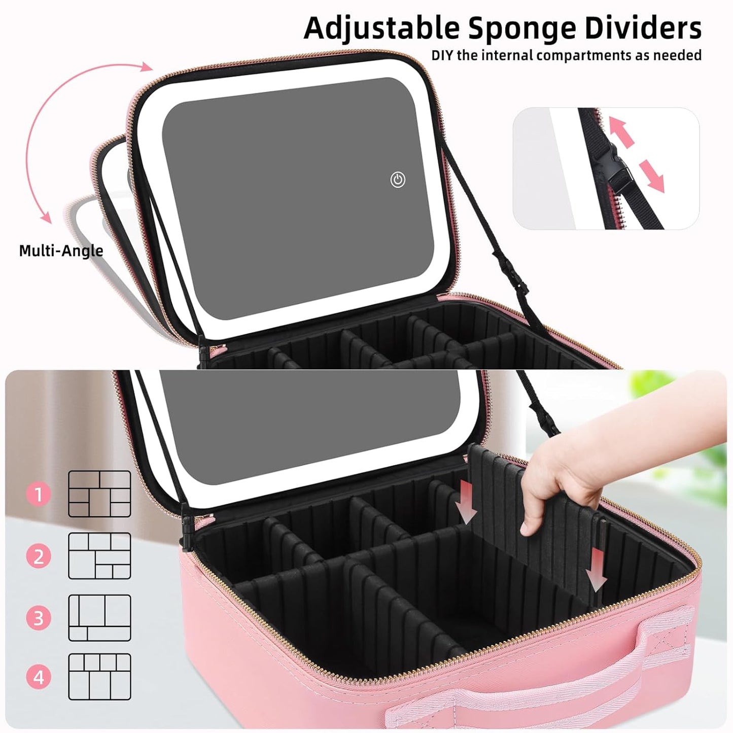 Karylona™ Premium Makeup Bag with Mirror