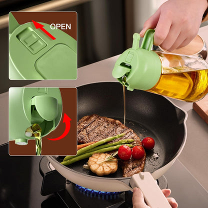 Karylona™ Olive Oil Dispenser | Sprayer for Cooking 2 in 1- Spray and Pour